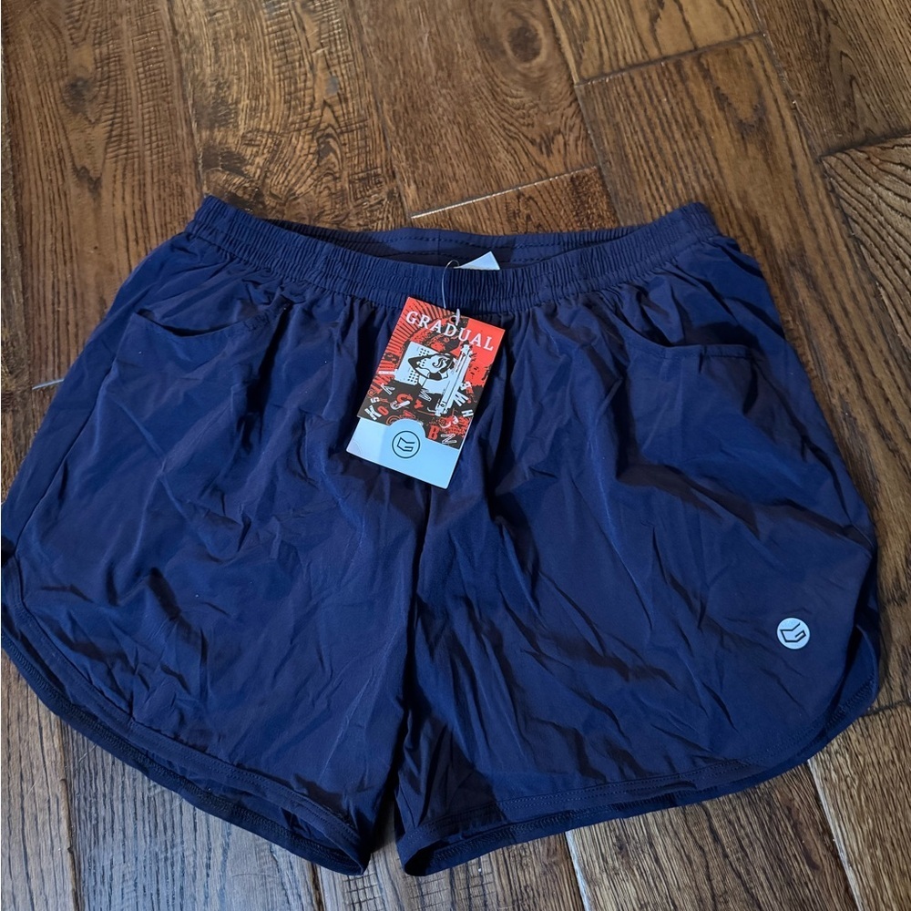 NWT GRADUAL Navy Blue Athletic Shorts Size Small